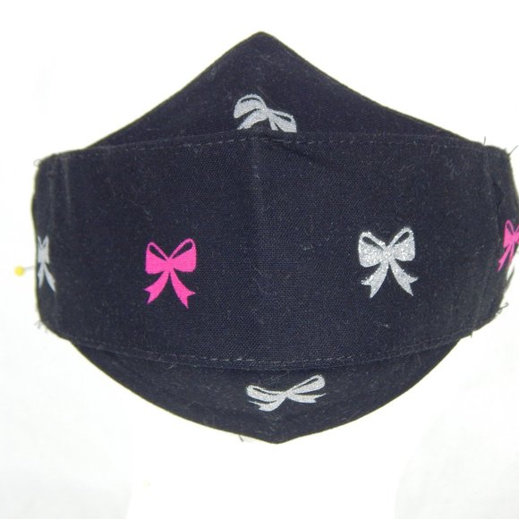 Cute Handmade Face Mask Girls 5-10 yo. Ribbons - Picture 3 of 5